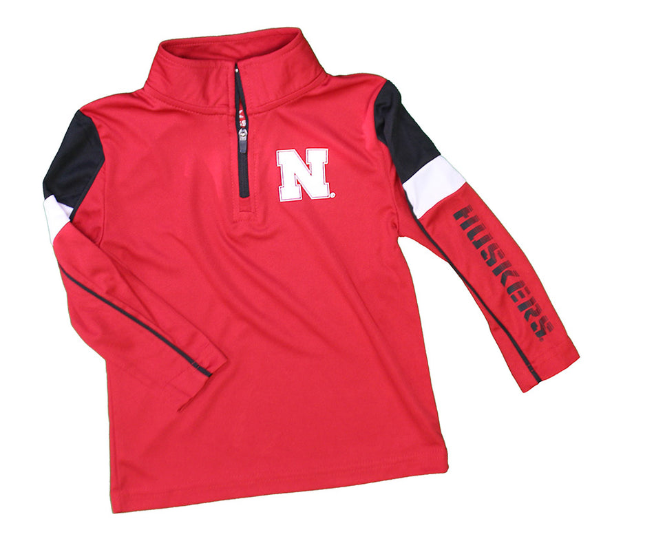 Toddler Boys Nebraska Screen Pass 1/4 Zip Windshirt