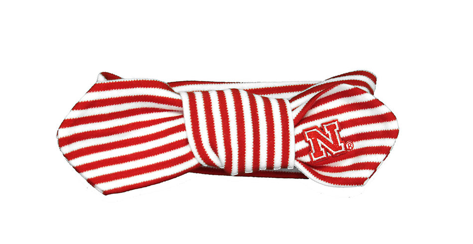 Infant Nebraska Striped Hair Knot