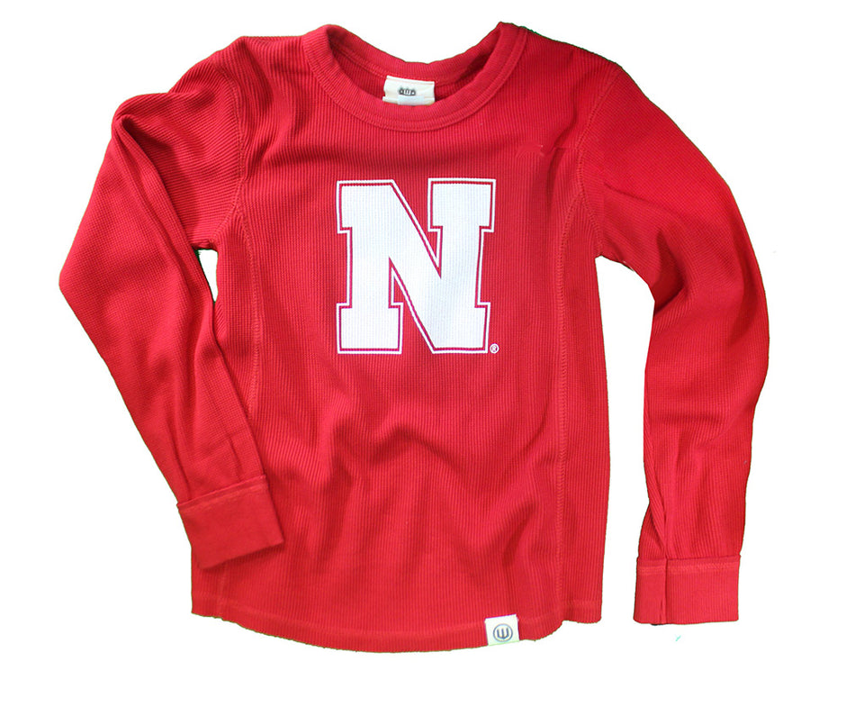 Toddler Boys Nebraska Double Tuck Waffle Crew