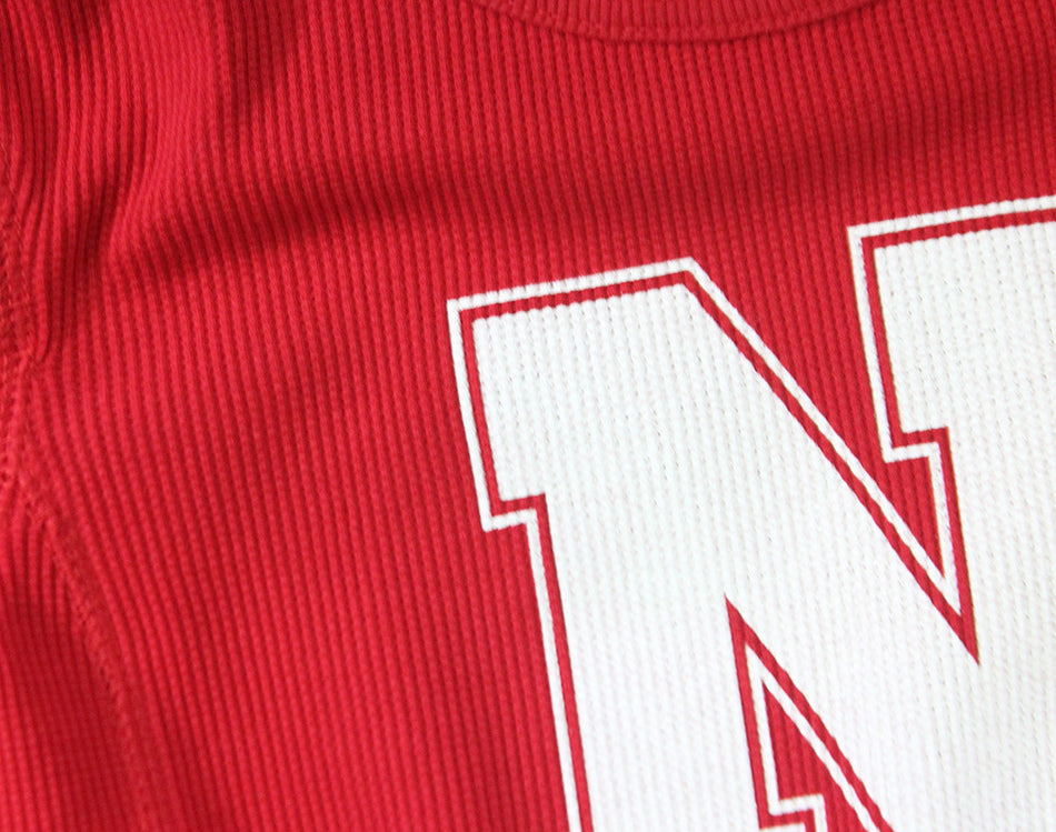Childrens Boys Nebraska Double Tuck Waffle Crew