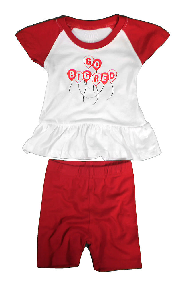 Infant Girls Ruffle Top Balloon Short Set