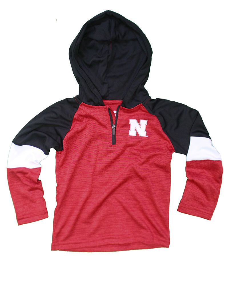 Toddler Boys Huskers Jack-Back Quarter Zip Hood
