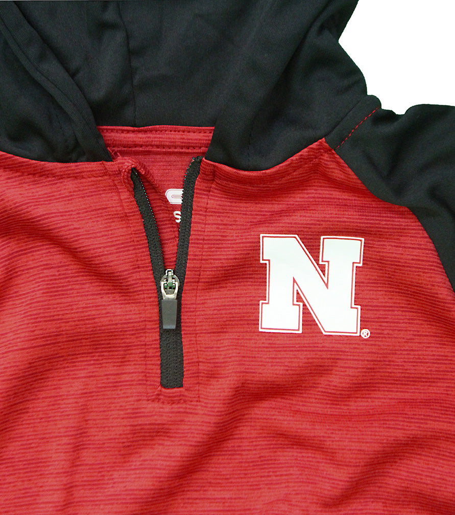 Toddler Boys Huskers Jack-Back Quarter Zip Hood