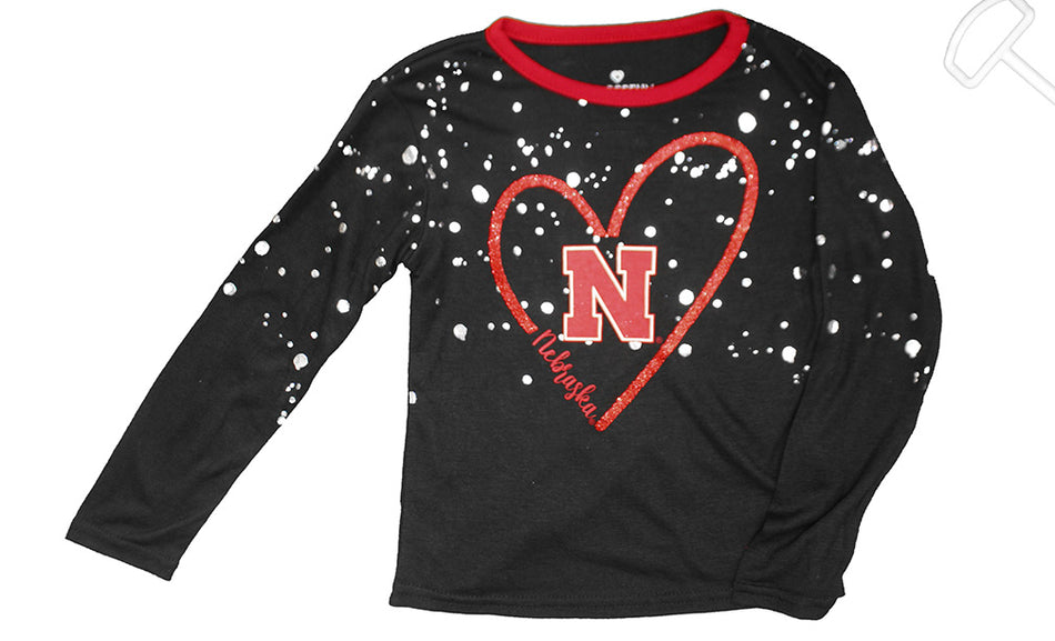 Toddler Girls Love Huskers Sparkle Top N Pant Set