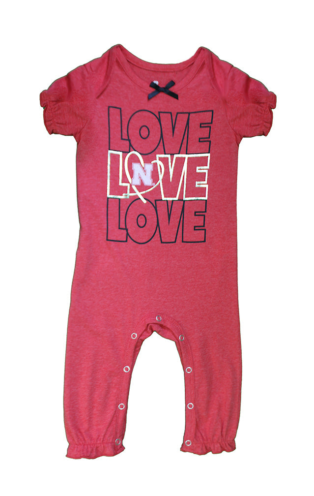 Infant Girls Nebraska Lil Cutie Ruffle Romper