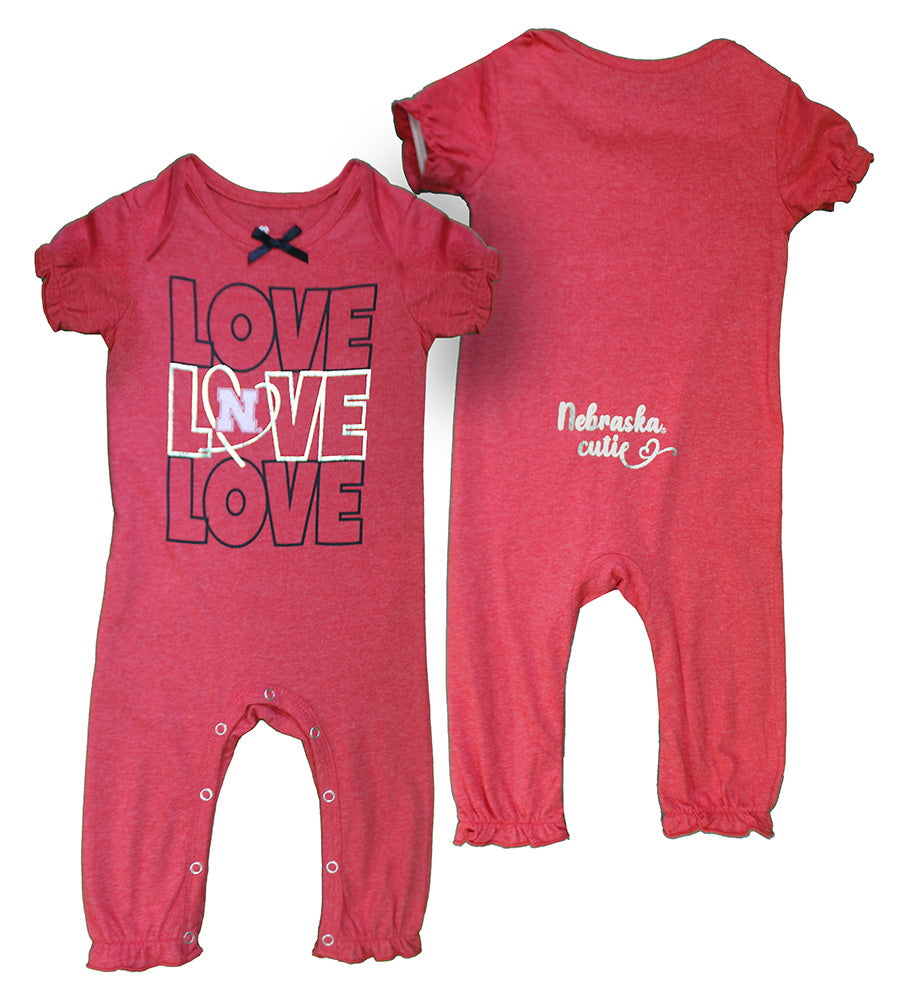 Infant Girls Nebraska Lil Cutie Ruffle Romper