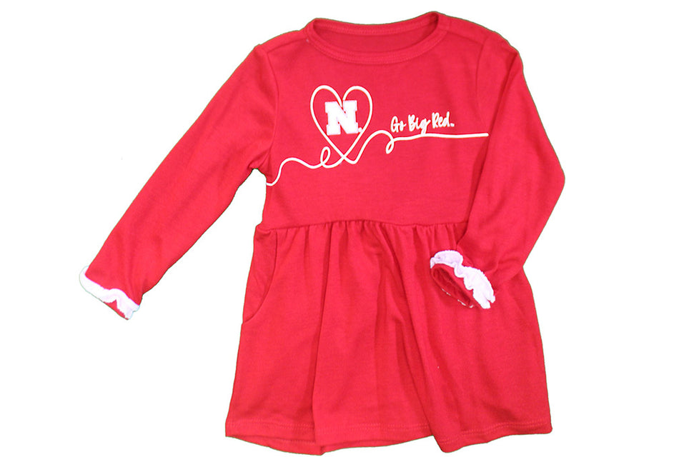 Infant Girls Go Big Red Dress N Bloomer