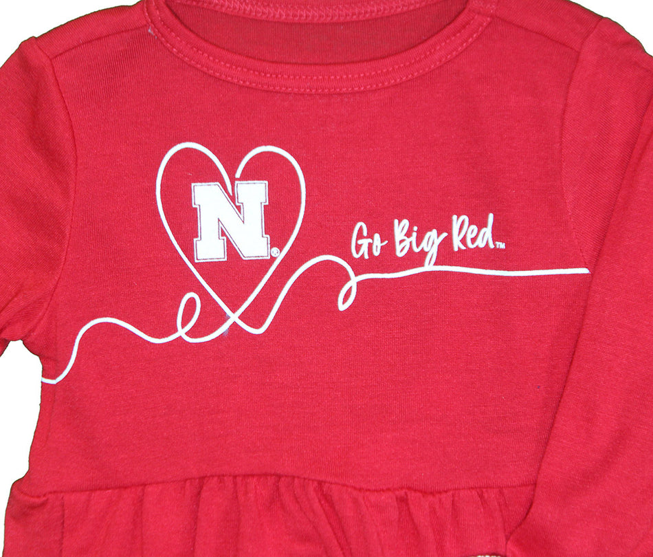 Infant Girls Go Big Red Dress N Bloomer