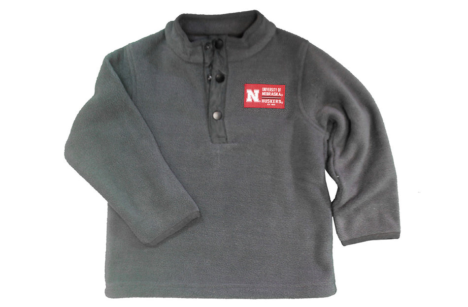 Toddler Boys Nebraska Charcoal Polar Fleece