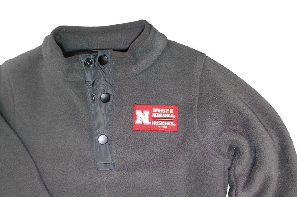 Toddler Boys Nebraska Charcoal Polar Fleece