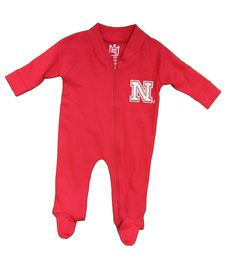 Infant Nebraska Zippered Footie Romper