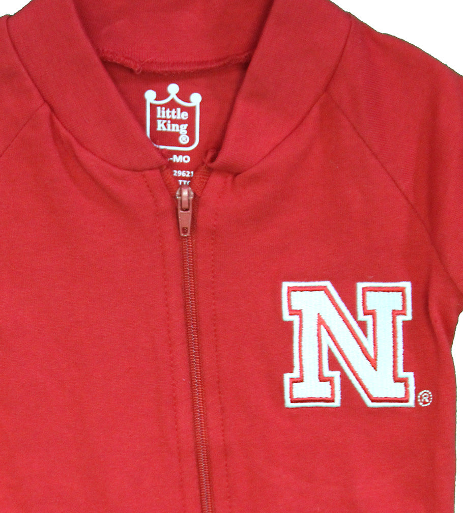 Infant Nebraska Zippered Footie Romper