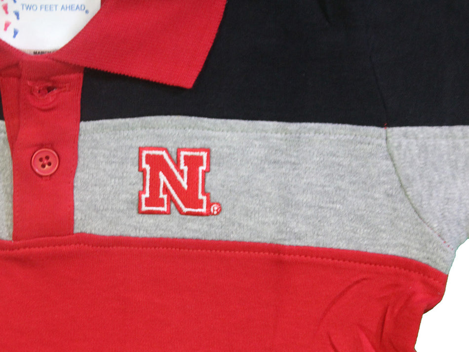 Toddler Nebraska Color Block Polo Shirt