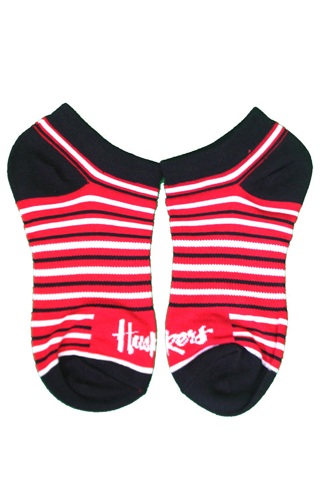 Nebraska Stripe N Dot 2 Pack Low Cut Socks