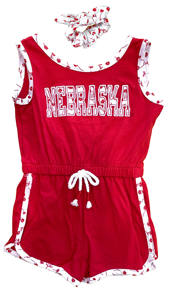 Toddler Girls Nebraska Ahoy Romper
