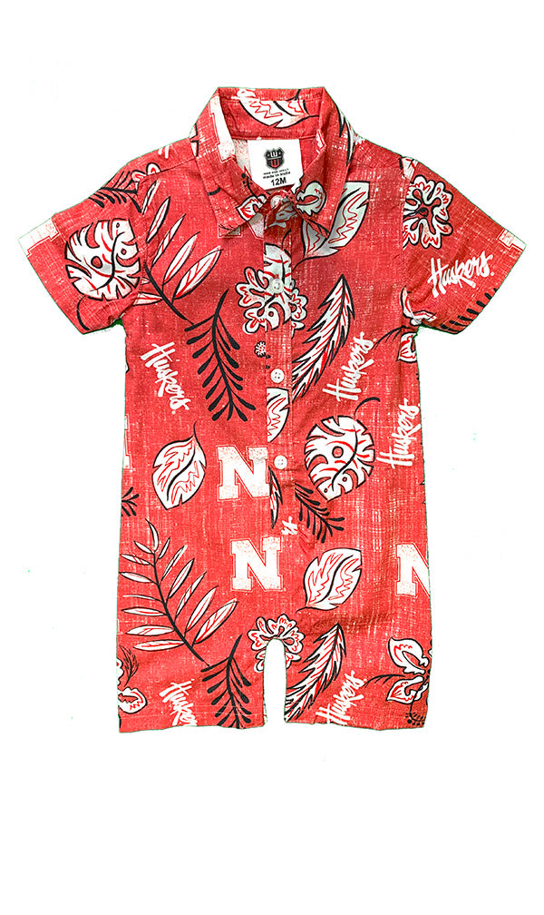 Newborn Nebraska Huskers Maui Romper