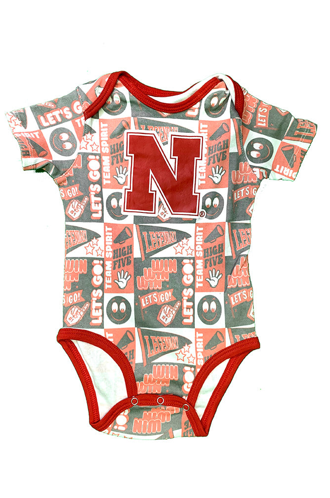 Infant Nebraska Huskers Sunday Comics 3 Pack Onesies