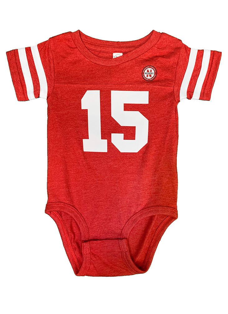 Infant Nebraska Raiola Jersey Onesie