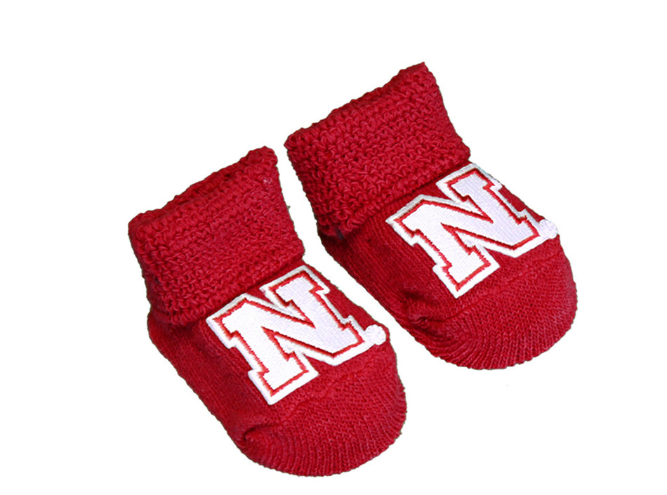 Husker Red Baby Booties