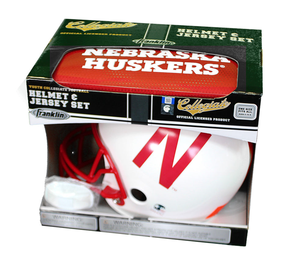 Nebraska Football Jersey and Helmet Set