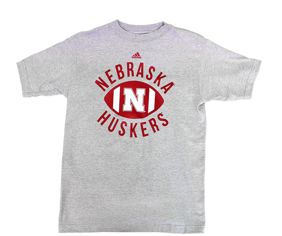 Adidas Youth Nebraska Huskers Football Gridiron Tee