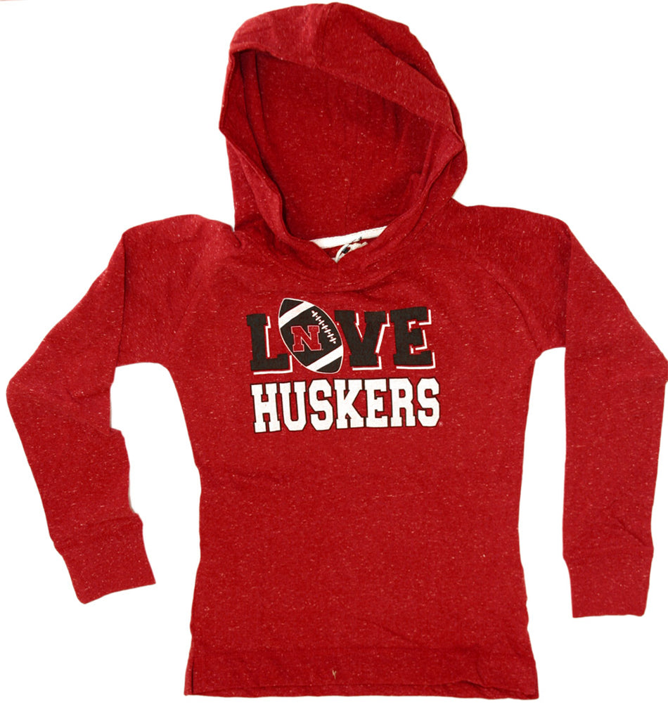 Red Toddler Love Huskers Sweatshirt Garb