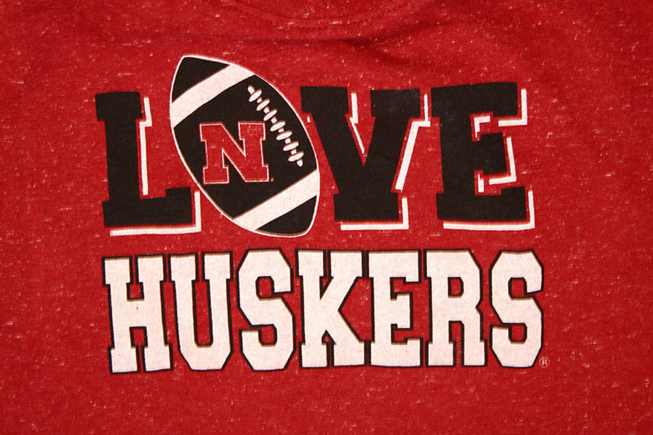 Red Toddler Love Huskers Sweatshirt Garb