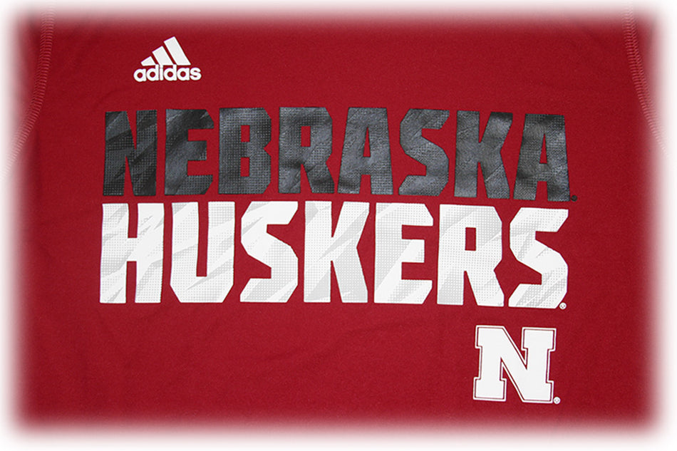 Adidas Nebraska Huskers Sideline Shock Energy Tee - Red
