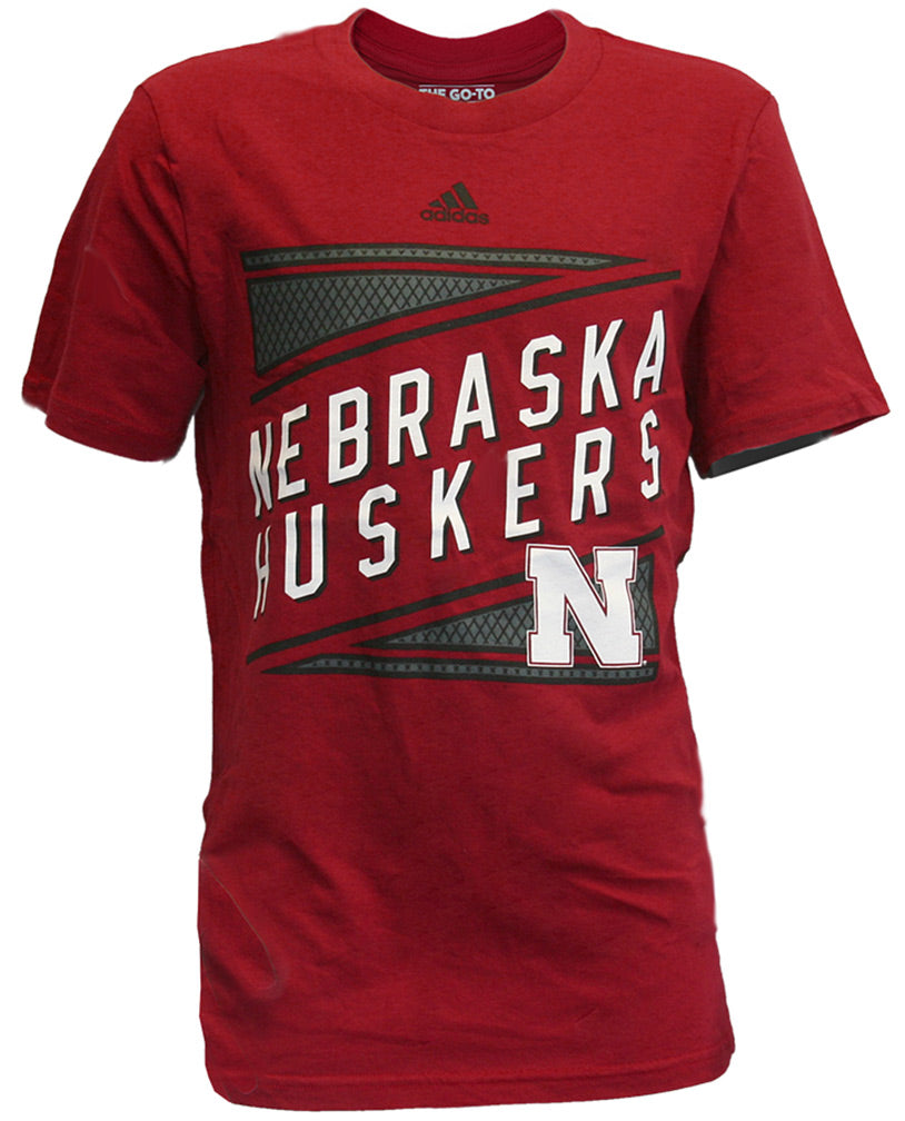 Youth Adidas Nebraska Huskers Raised Varsity Tee