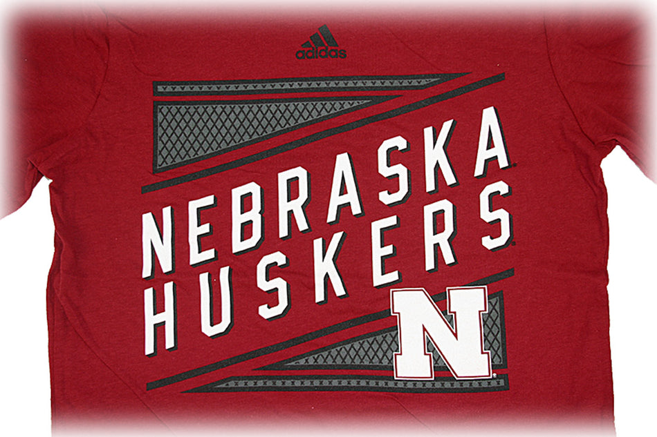 Youth Adidas Nebraska Huskers Raised Varsity Tee
