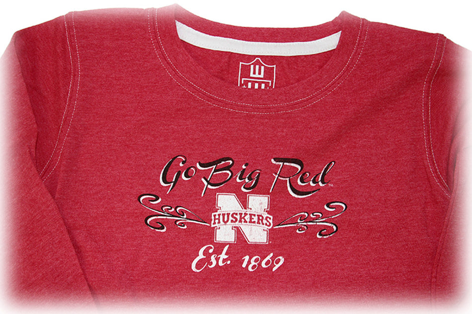 Youth Go Big Red Swirls Long Sleeve