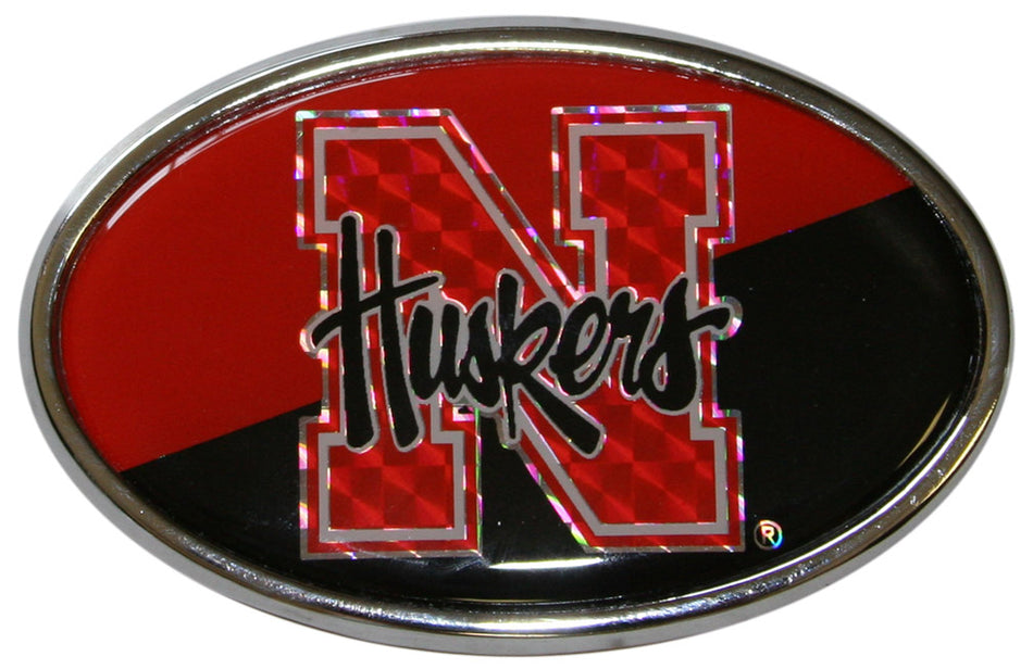 Red/Black Oval Auto Emblem