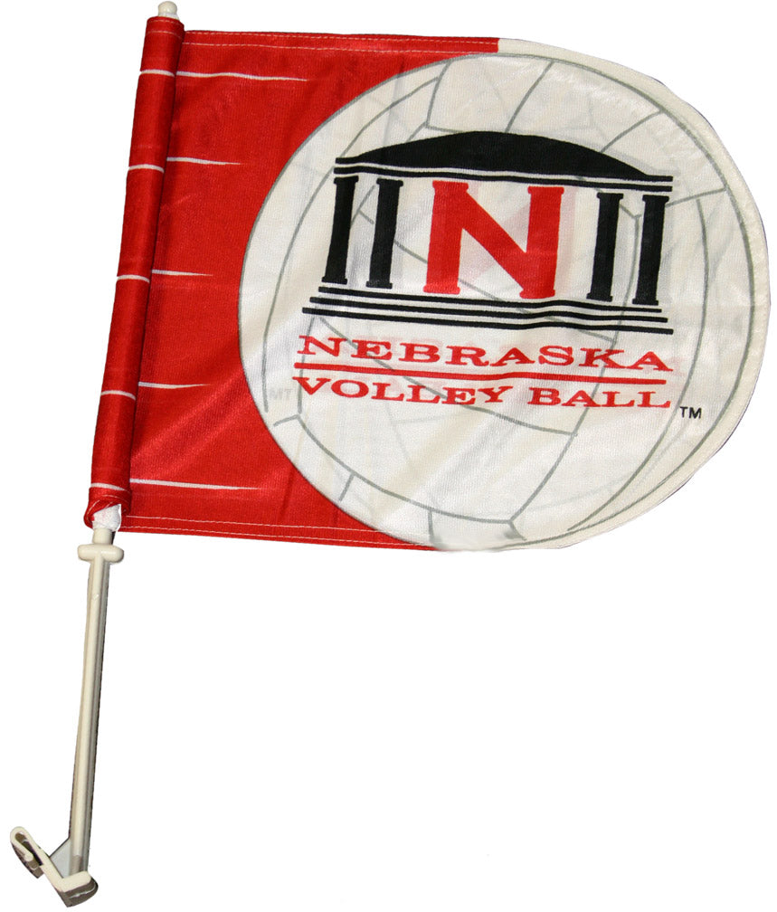 Husker Volleyball Car Flag