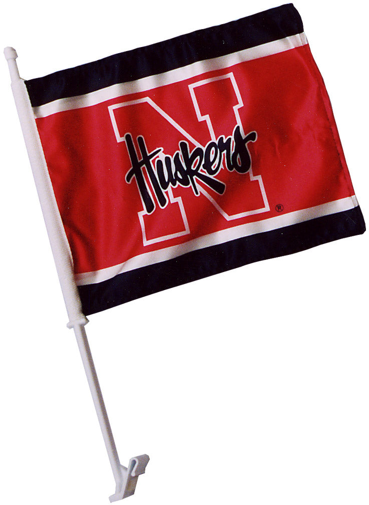 Black & Red Car Flag