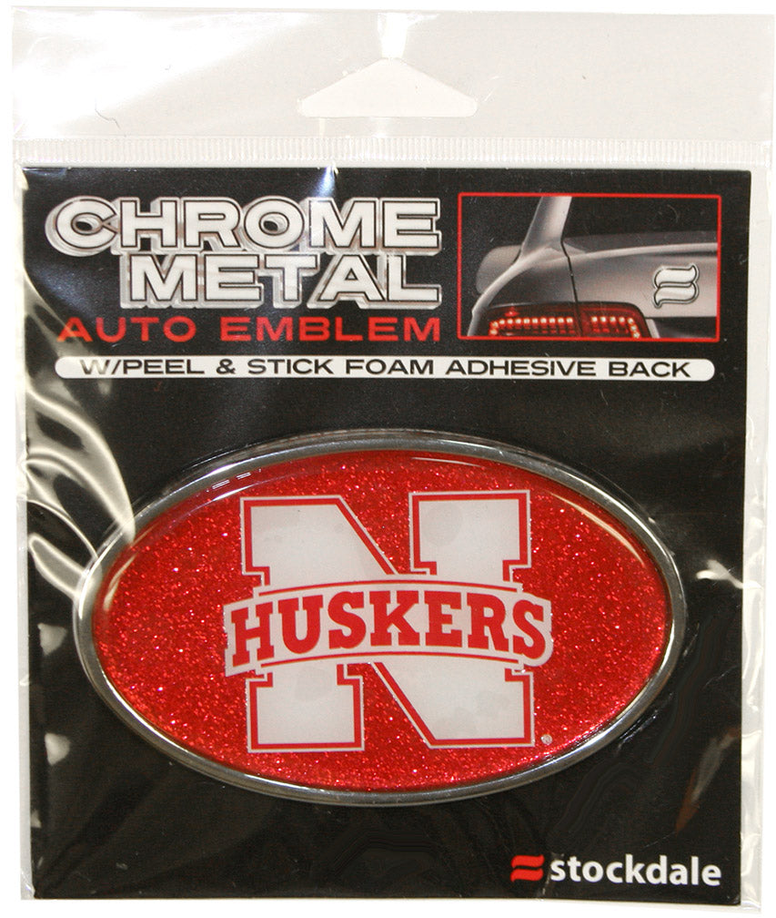 Metal Oval Glitter Auto Emblem