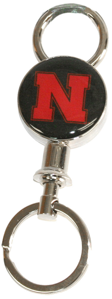 Husker Metal Valet Key Ring