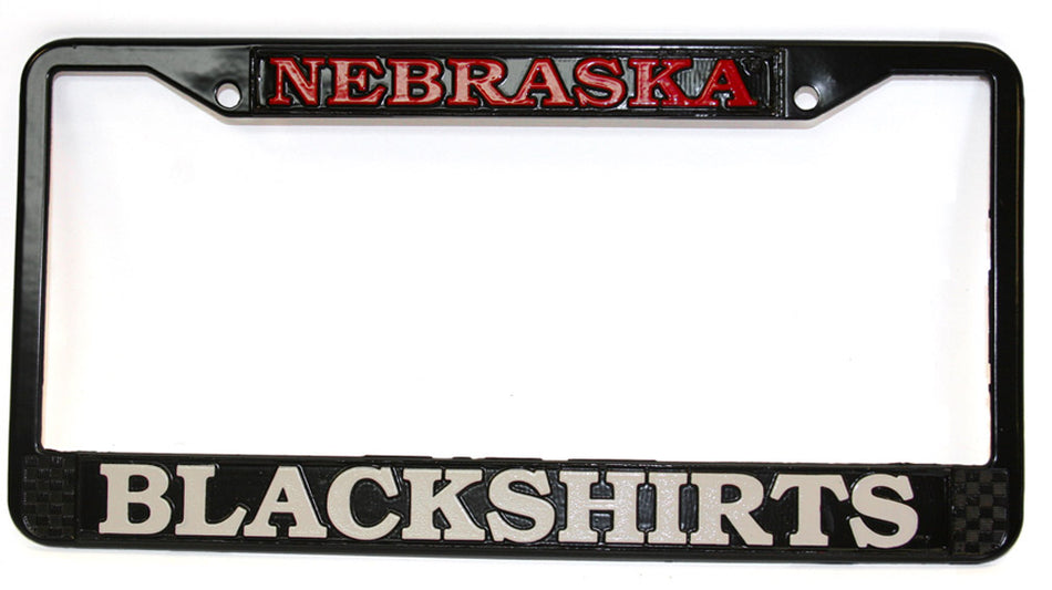 Nebraska Blackshirts License Plate Frame