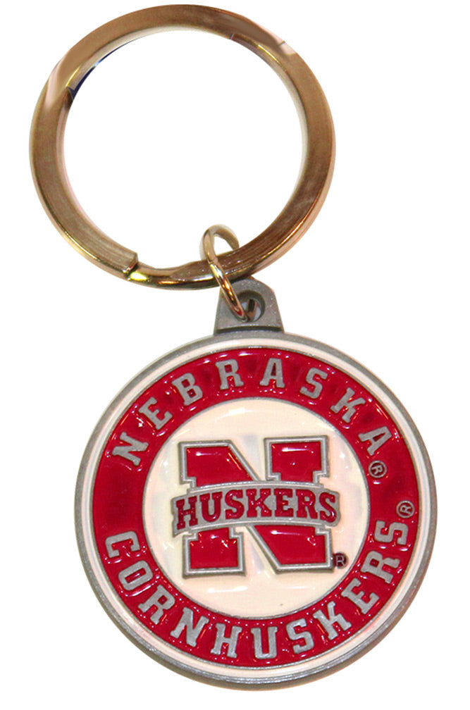 Huskers Bullseye Key Ring