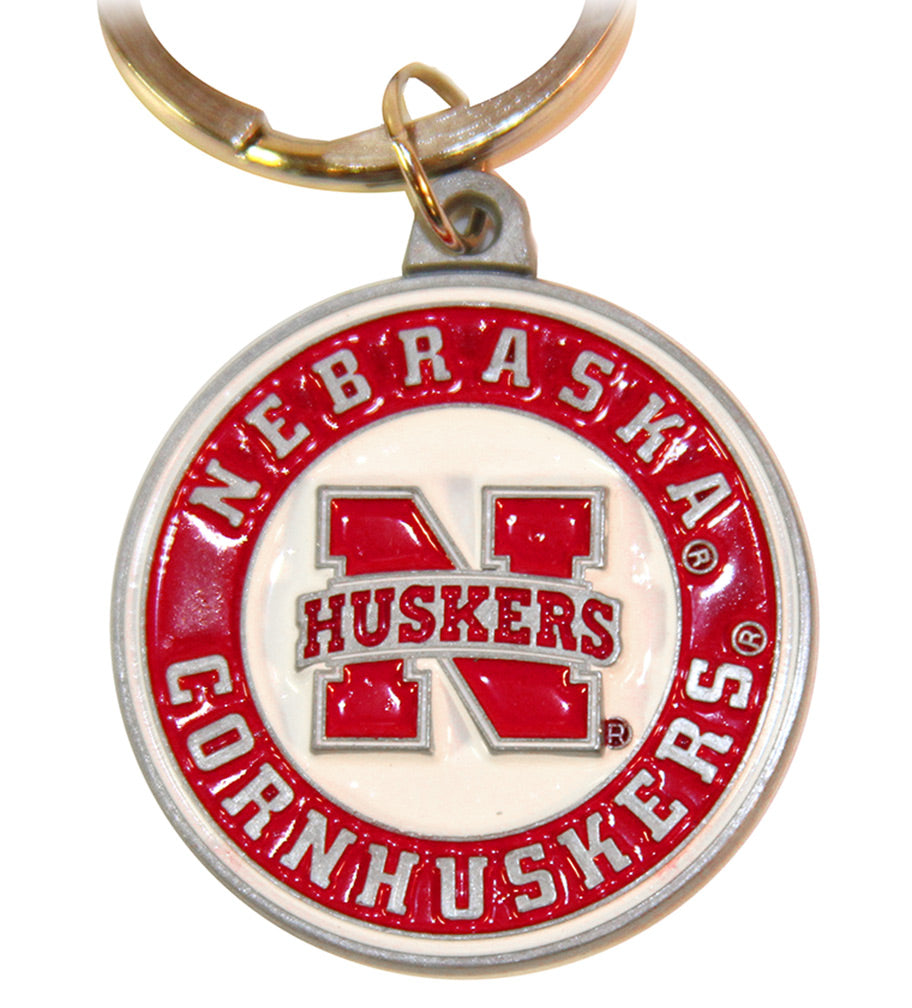 Huskers Bullseye Key Ring