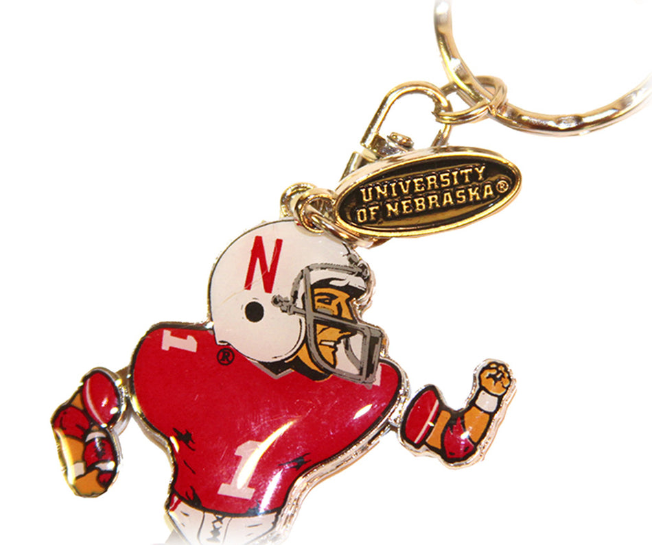 Cornhusker Player Keychain