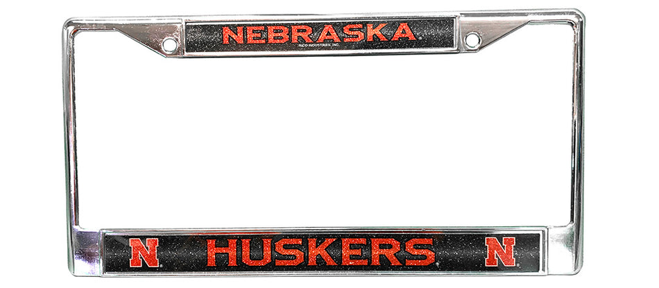 Chrome Glitter Husker State Outline License