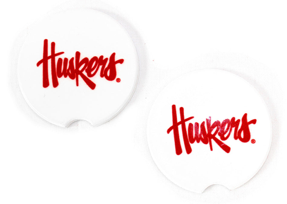 Huskers 2 Pack Ceramic Car Coasters