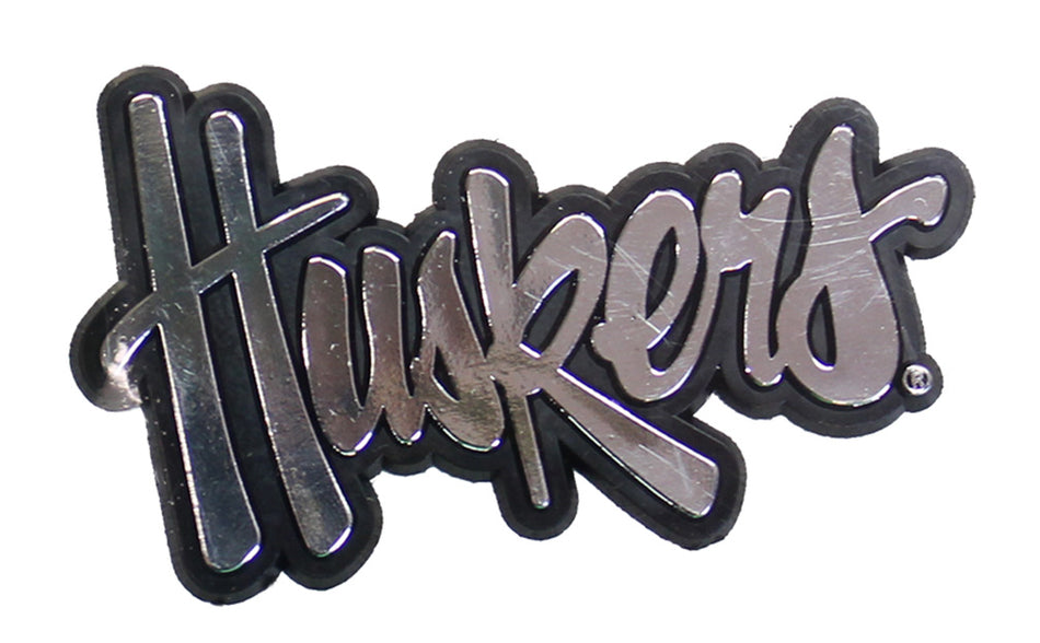 Husker Script Chrome Auto Emblem