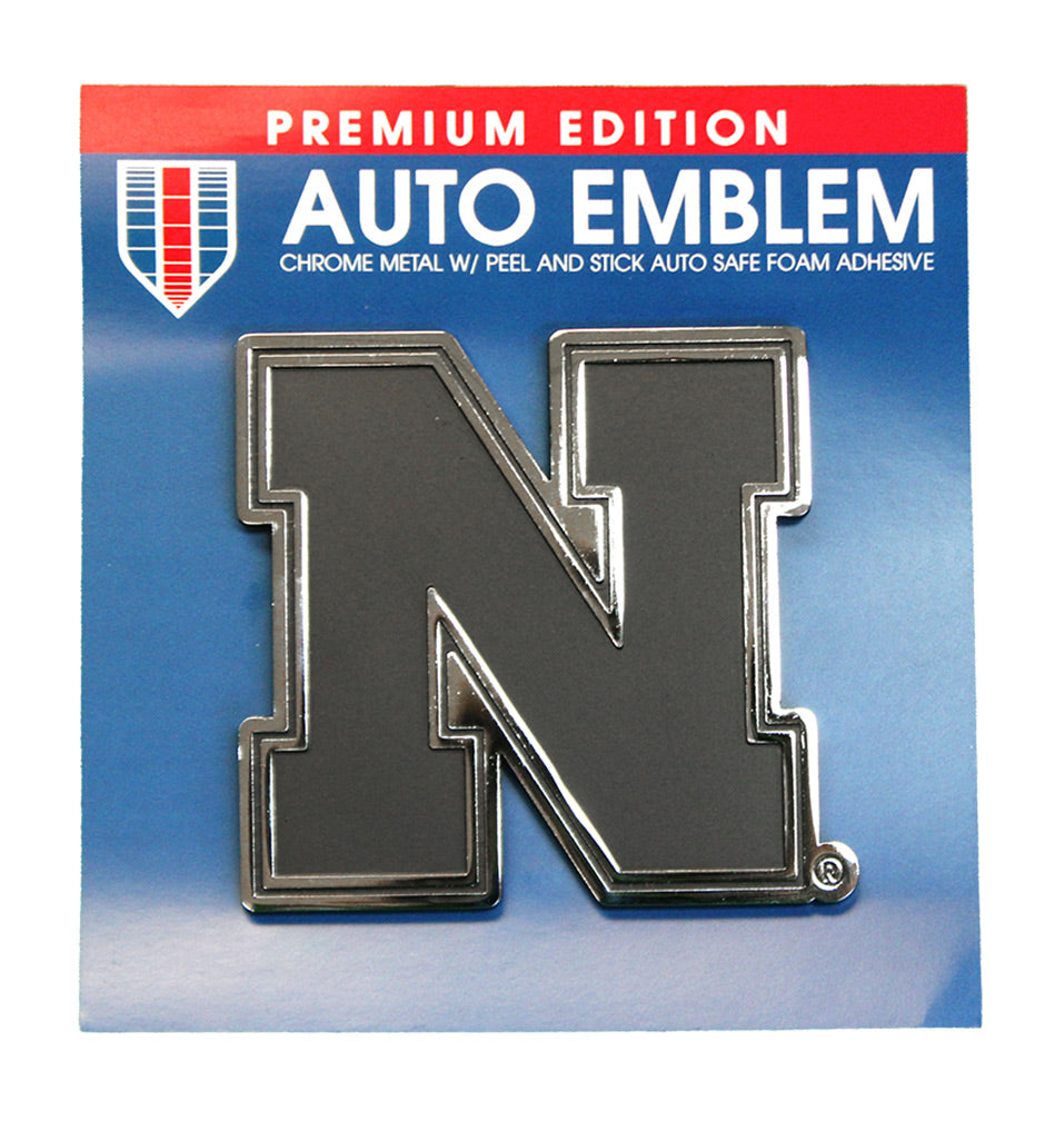N Silver Black Auto Emblem