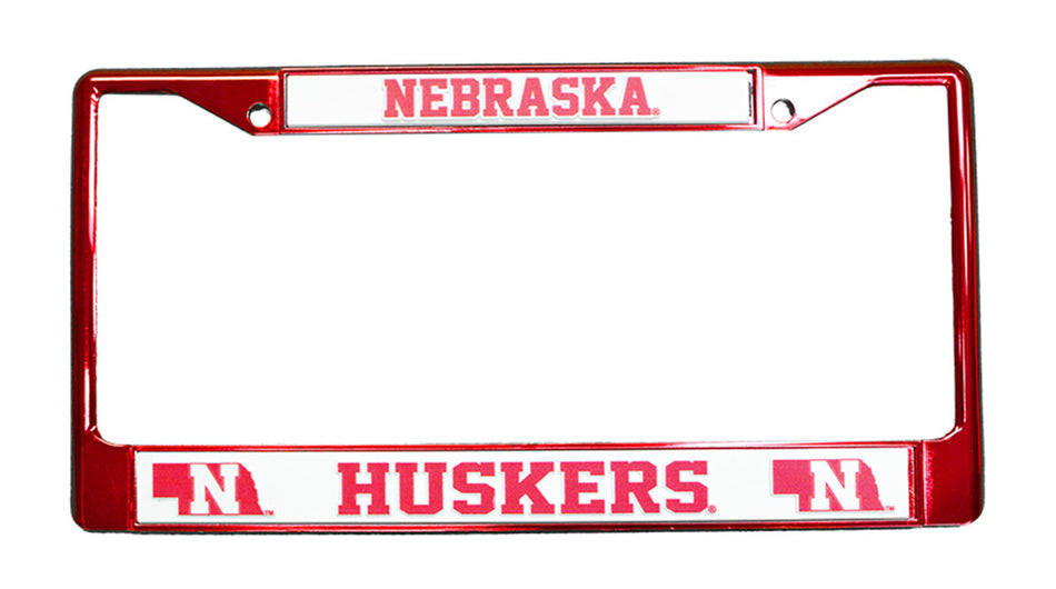 Nebraska State Chrome License Frame