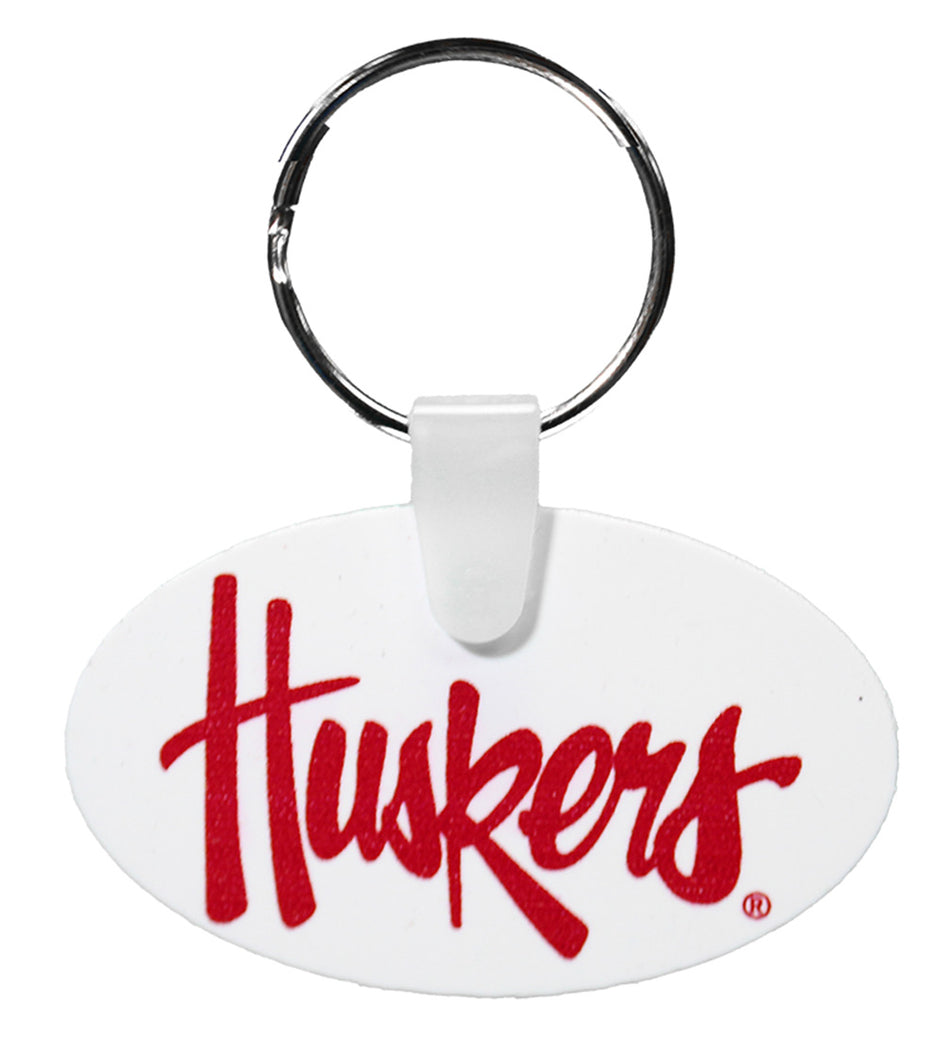 Huskers Script Keychain
