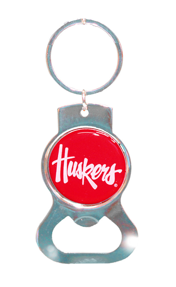 Huskers Bottle Opener Keychain