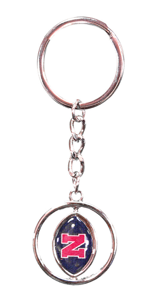 Nebraska Football Spinner Keychain