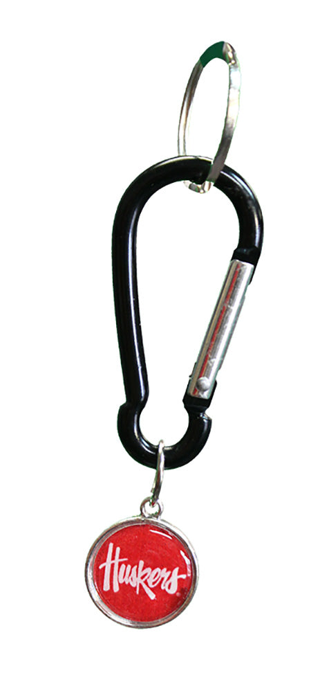 Huskers Carabiner Charm Keychain