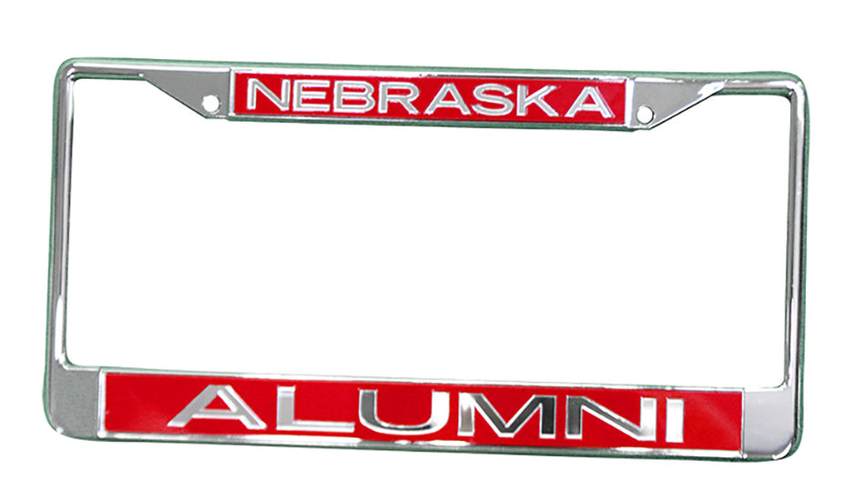 Chrome Nebraska Alumni License Plate Frame